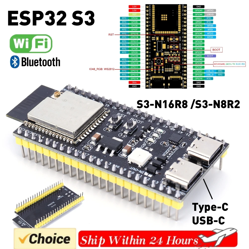 รูปสินค้า บอร์ดพัฒนา ESP32-S3 สำหรับโปรเจกต์ IoT