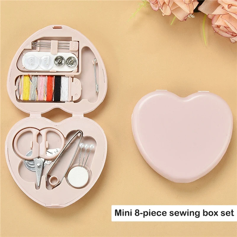Portable Travel Mini Sewing Kit Buttons Pins Storage Boxes Handmade Sewing Tools Scissor Thimble Needle Threads Box Set sewing scissors sewing accessories sewing storage box sewing kit sewing thread box pin storage binder