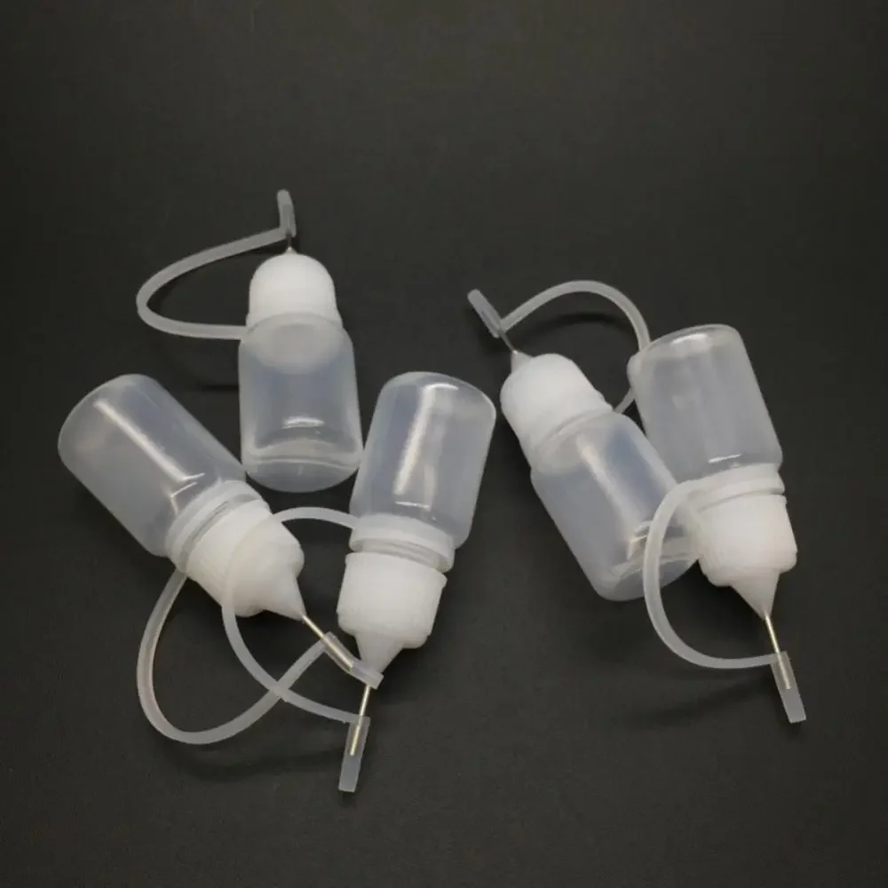 5ml 10ml 20ml 50ml PE Plastic Squeezable Tip Applicator Bottle Refillable Dropper With Needle Tip Caps For Glue 5pcs Refillable Bottles Glue Applicator Bottle Plastic Storage Bottle