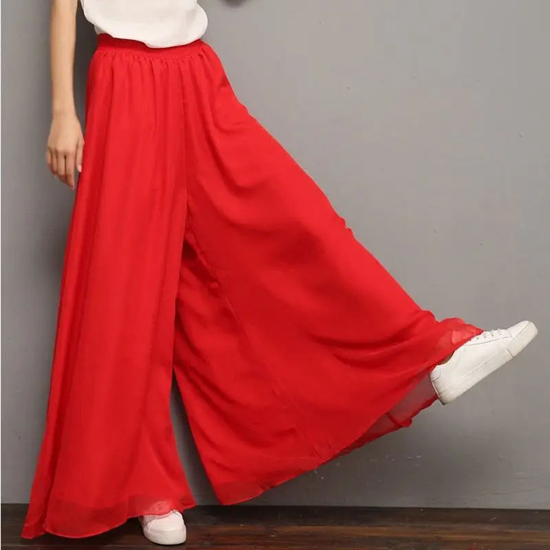 Red extra-wide hem 88cm long