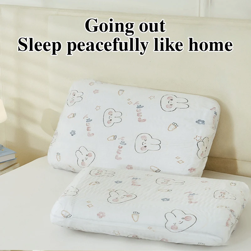 2Pcs Disposable Pillow Case Thicker Soft Summer Portable Travelling Household Hotel Antibacterial Anti-Mite Breathable Cozy