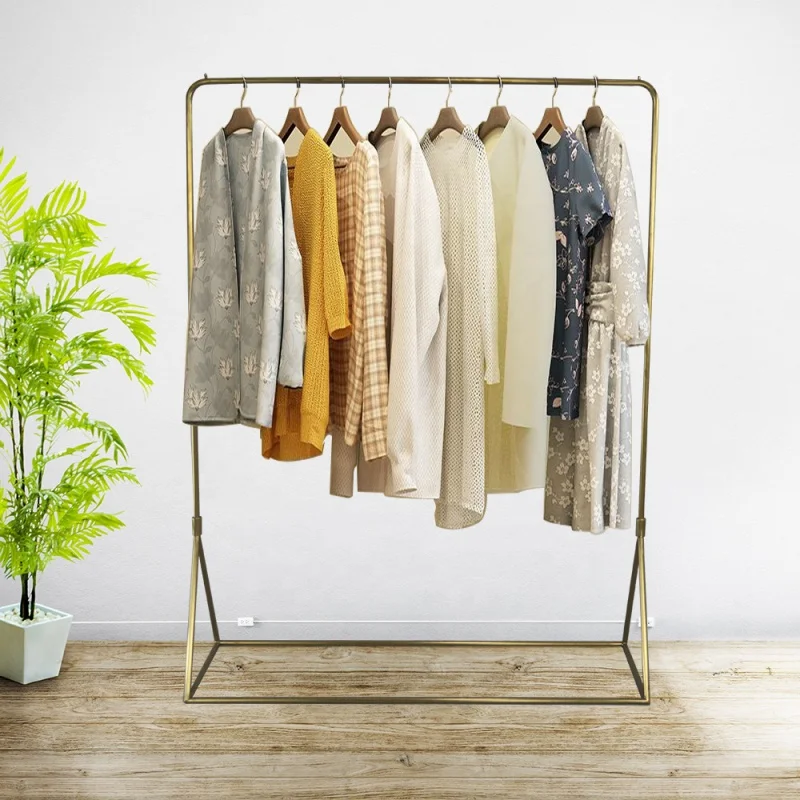 

custom，High End Garment Shop Clothes Retail Display Racks Rose Gold