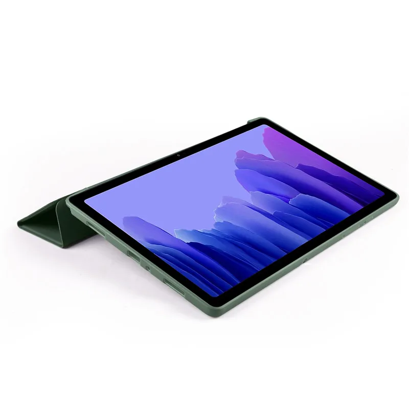 Soft Silicone Tri-Folding Stand Smart Tablet Case with Cover