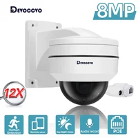4K POE PTZ IP Security Camera Outdoor 12X 10X Optical Zoom 8MP Huamn Detection CCTV High-Speed Dome Surveillance Camera 5MP P2P