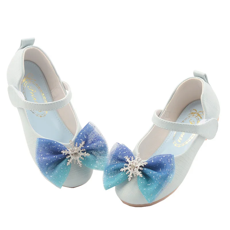 Chaussures de princesse en cuir avec nœud pour filles, chaussures à essence Mary, chaussures en cristal coordonnantes, chaussures décontractées à la mode pour enfants, automne
