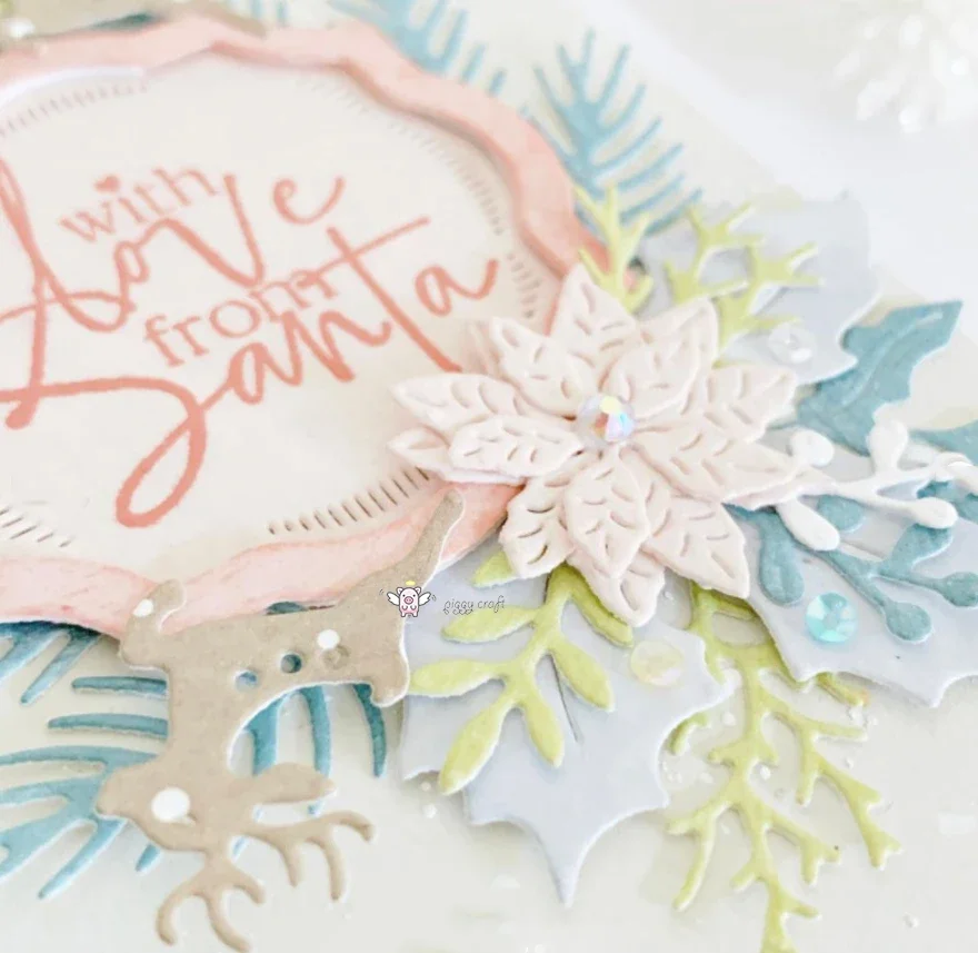 Mmao Crafts Metall Stahl Stanzformen Neue Weihnachten Hirsch Schablone für DIY Scrapbooking Papier/Fotokarten Prägestempel