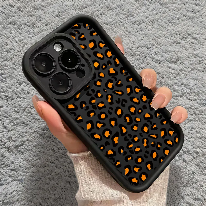 Leopard Print Shockproof Soft Silicone Phone Case