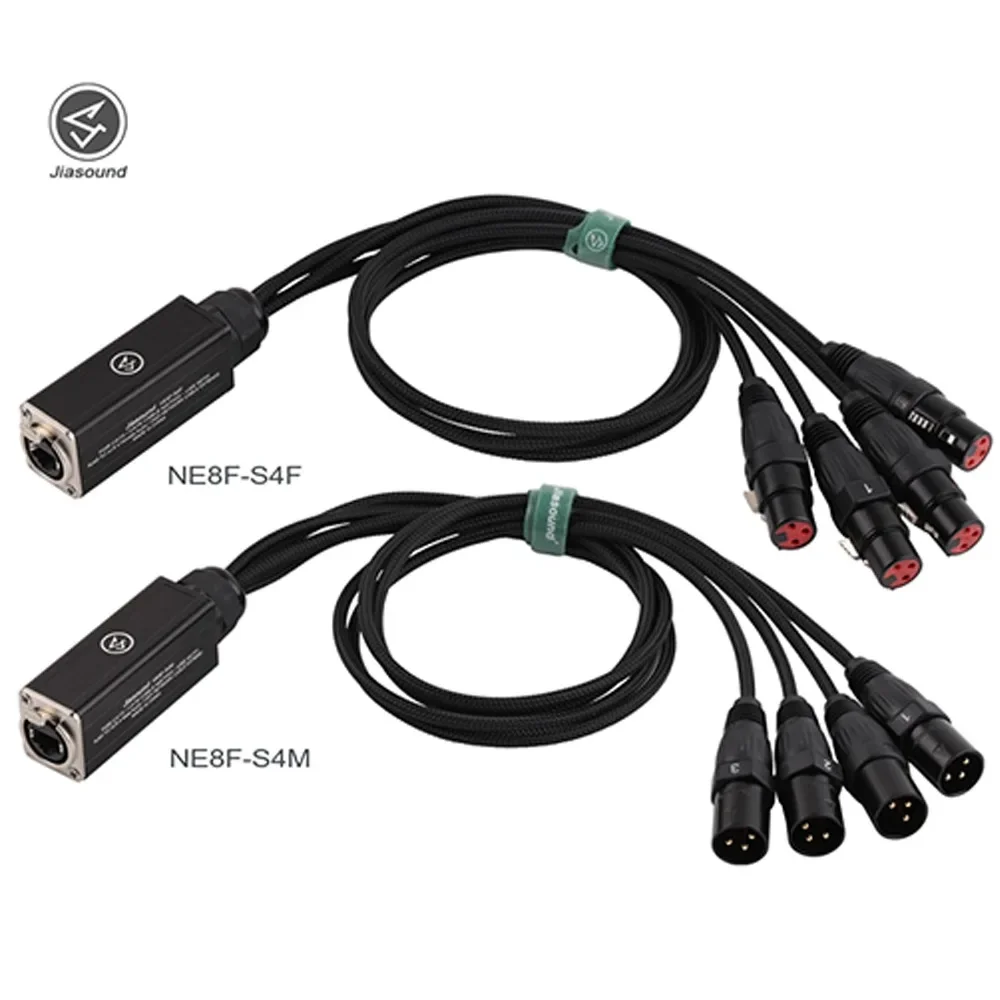 XLR Audio Snake 4 Channel 3 Pin Multi Network Breakout for Stage and Recording Studio Female&Male Cable Stage Audio NE8F-S4M xlr cable