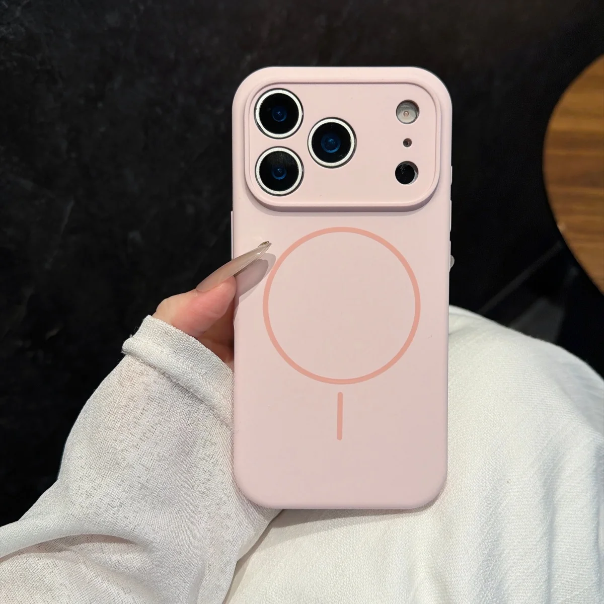 Magnetic Liquid Silicone Soft Phone Case with Magsafe Charging Support