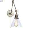 IWHD Long Swing Arm Loft LED Lamps Industrial Vintage Cafe Bar Balcony Bedside Lamp Pull Chain Switch Clear Glass Mirror Light 1
