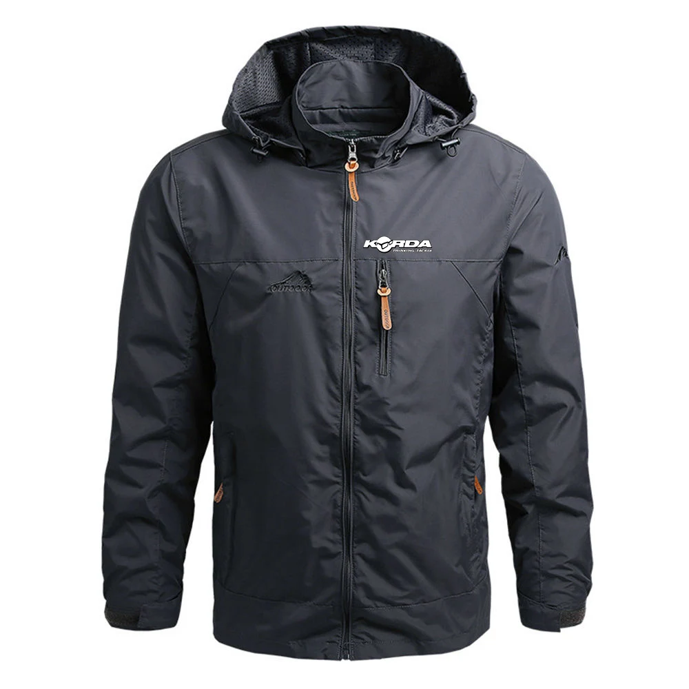 Waterproof Windbreaker Jacket for Men with Detachable Hat