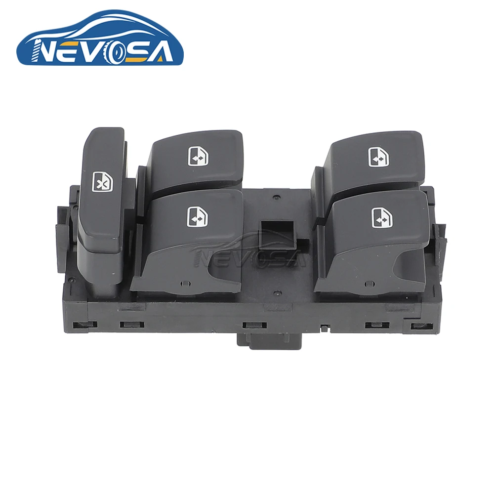 네포사 6V 1959857 A Skoda Fabia Rapid 2013 2015 드라이버 도어 마스터 창 제어 스위치 제어 버튼 5JB 959857 녹색불