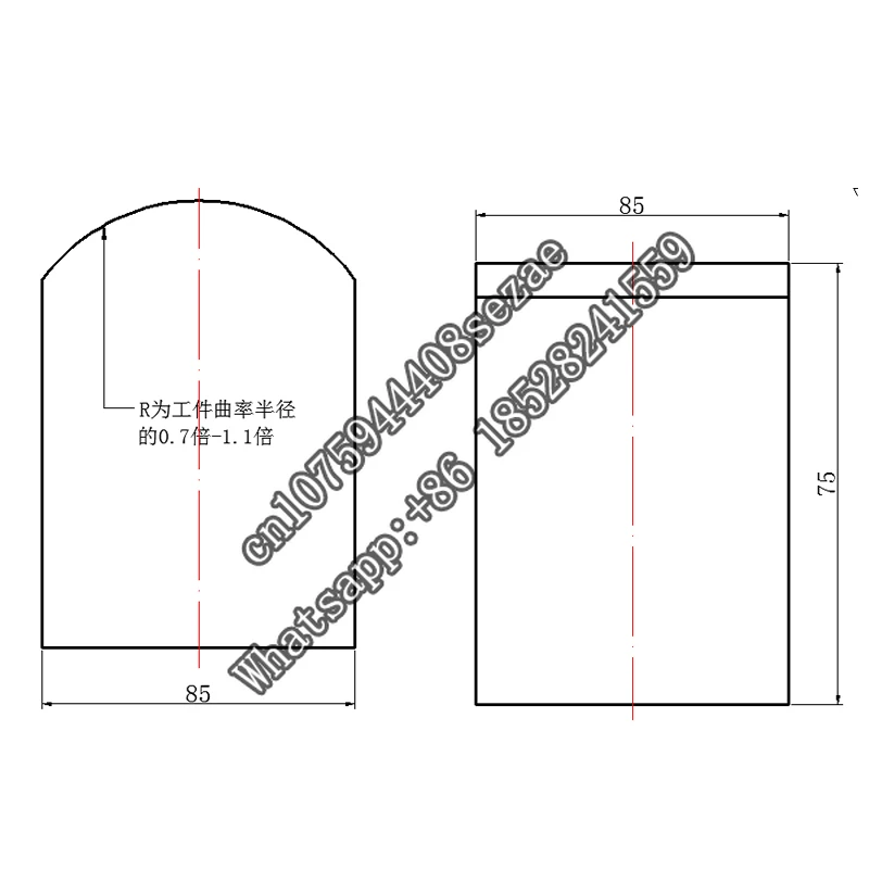 

Customized CS-4 test block NBT47013-2015 CSIII standard (curved comparison )