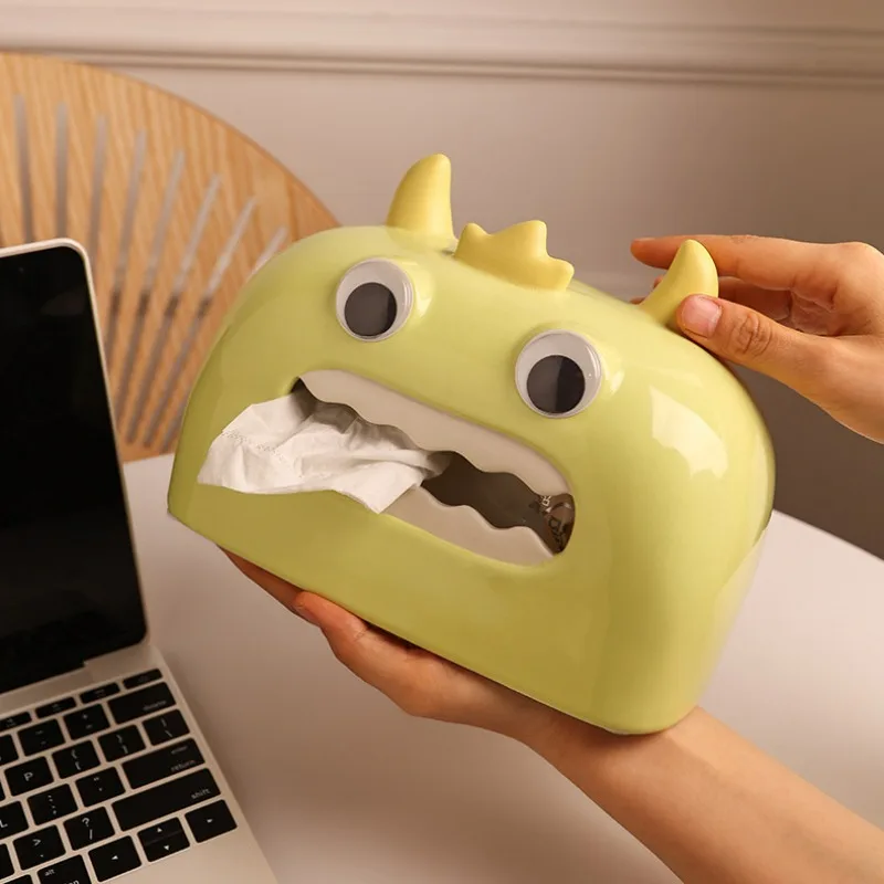 

Creative Ceramic Monster Tissue Box Home Decoraction Luxury Porcelain Foyer Table Phone Holder Bedside Cute Modern Home Decor