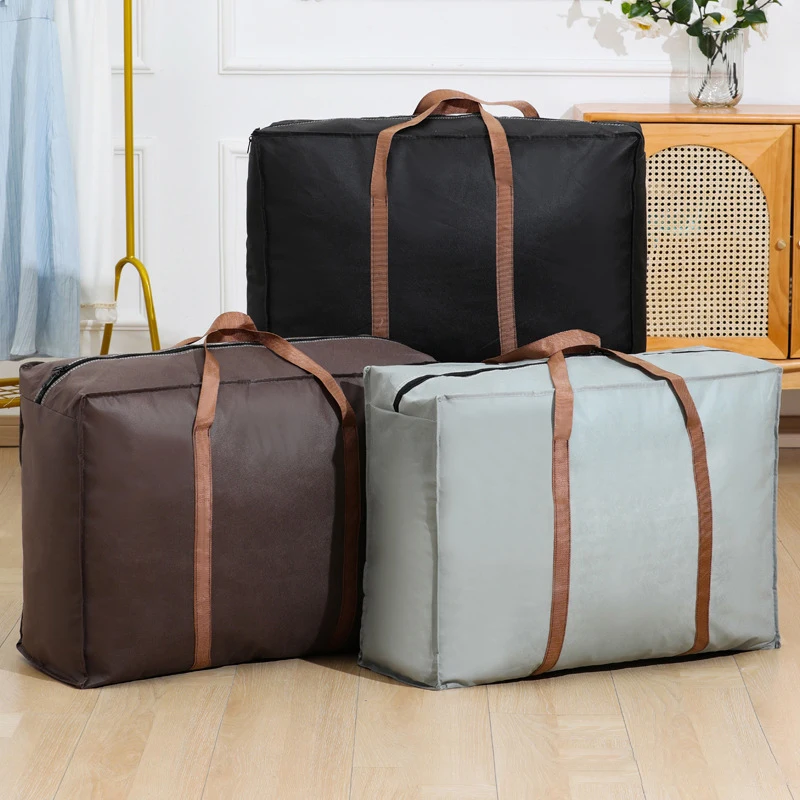 Large Capacity Clothes Storage Bags Non-woven Fabric House Clothing Pack Bag Durable Move Luggage Organize 2