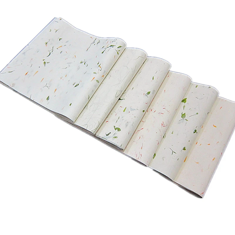 Yunlong Plant Fiber Xuan Paper Thicken Handmade Half-Ripe Rice Paper Brush Pen Calligraphy Painting Works Paper Packaging Papier pastel wadang half ripe rice paper chinese poetry lattice xuan paper maple pattern calligraphy works special papier papel arroz