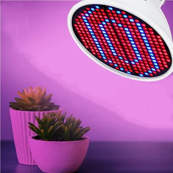 HHLZYH LED 수경 성장 조명, LED 성장 전구, 전체 스펙트럼 UV 램프, 식물 꽃 모종, 고품질, E27, 220V