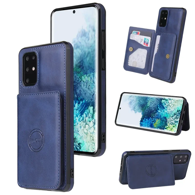 Magnetic Flip Leather Wallet Phone Case with Card Holder Cover