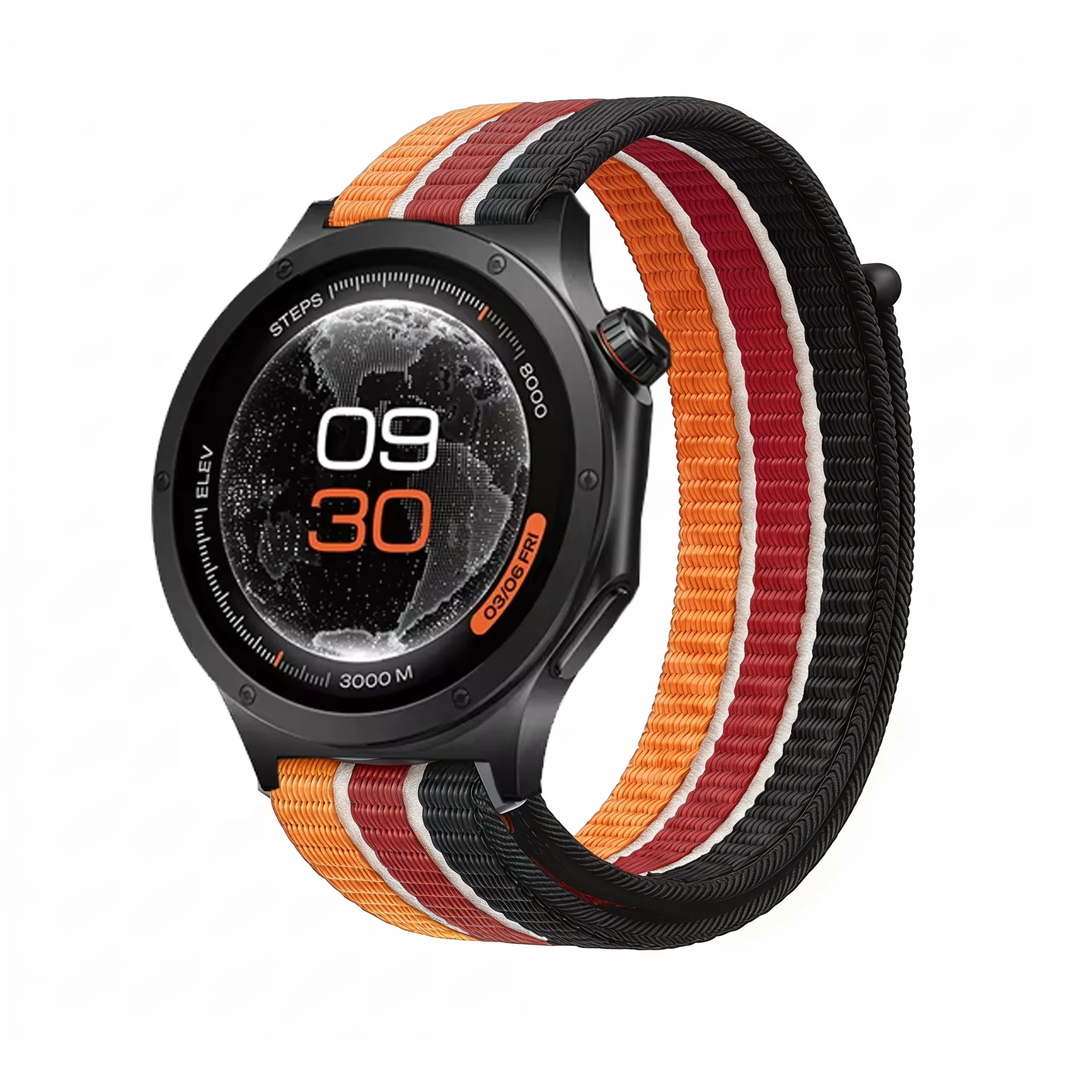 Enhanced Sport Nylon Loop Band - Premium Smartwatch Accessory Bracelet, 22mm Watch Strap