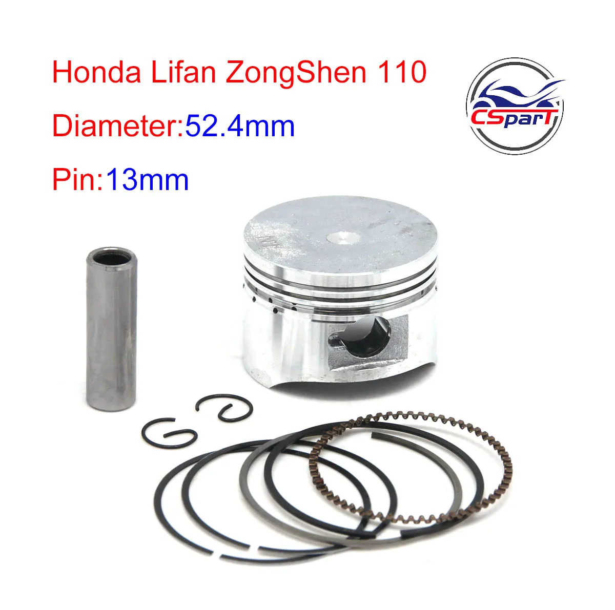 High-Performance 110cc Piston Rings & Gasket Kit for ATV and Dirt Bikes