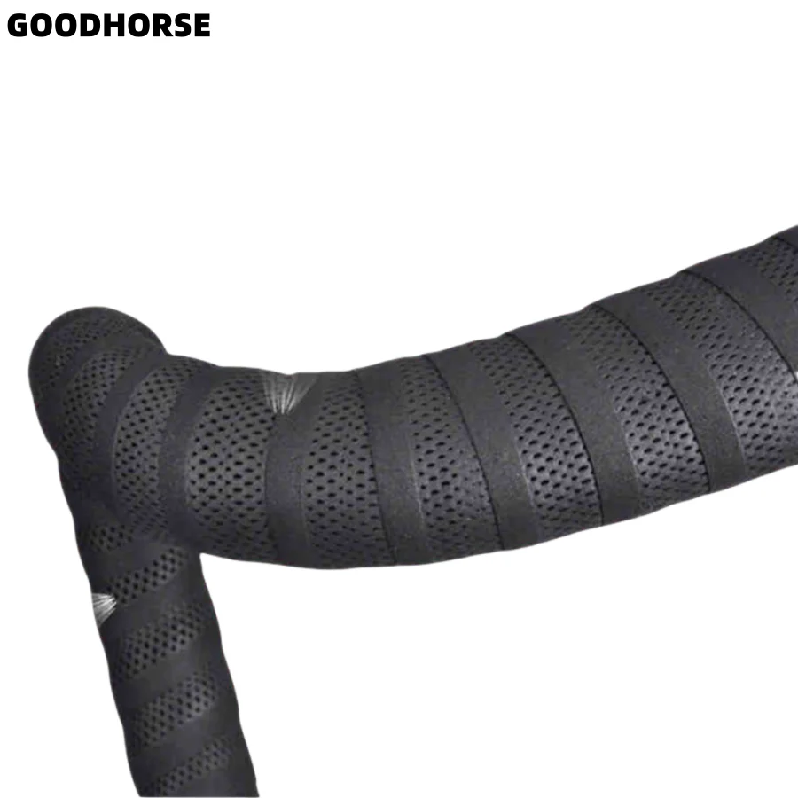 road-bikes-bicycle-handlebar-tape-balck-mesh-design-non-slip-waterproof-bartape-soft-eva-sponge-tape-black