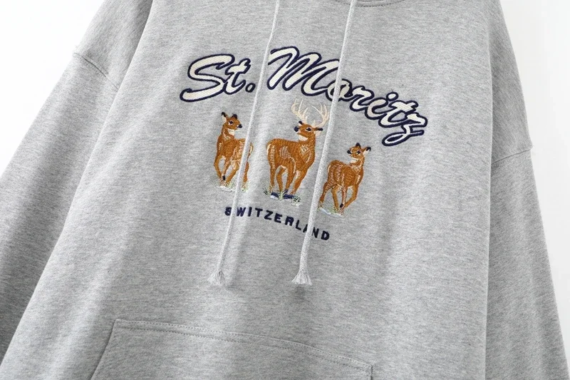 Ladies Elegant Streetwear Cotton Pullover Women 2023 Autumn Fashion Loose Casual Chic Sweatshirt Girls Stylish Hoodies Female