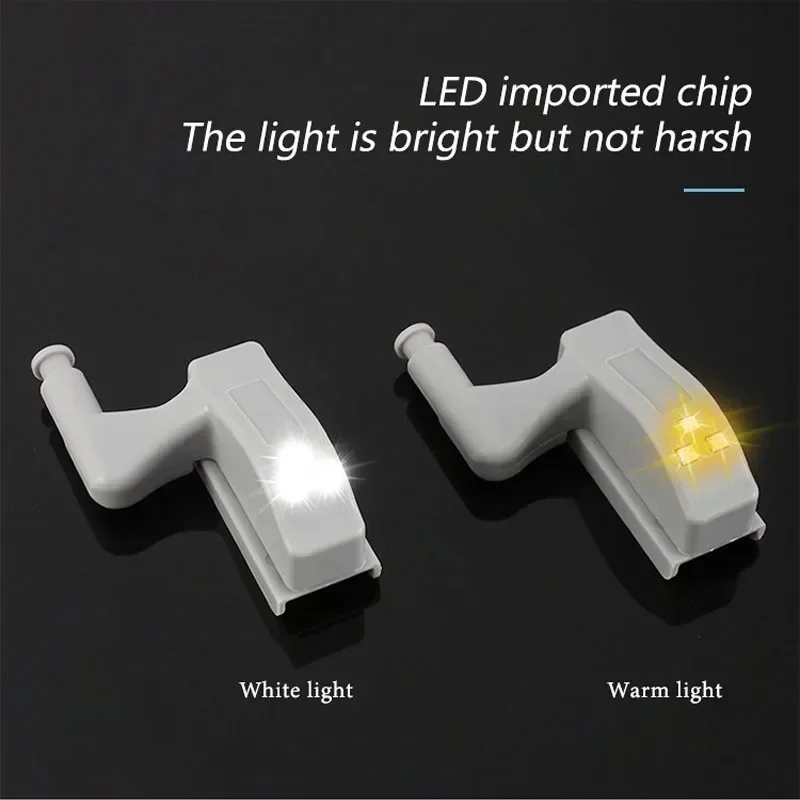 Universal LED Cabinet Light Kitchen Light Inner Hinge Light Suitable for Cabinets Bedroom Kitchen Closet Night Light