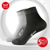 MiiOW 5 Pairs Bamboo Fiber Men Socks Antibacterial Men's Mid Tube Socks Breathable Deodorant Anti Slip Man Warm Mid-calf Socks