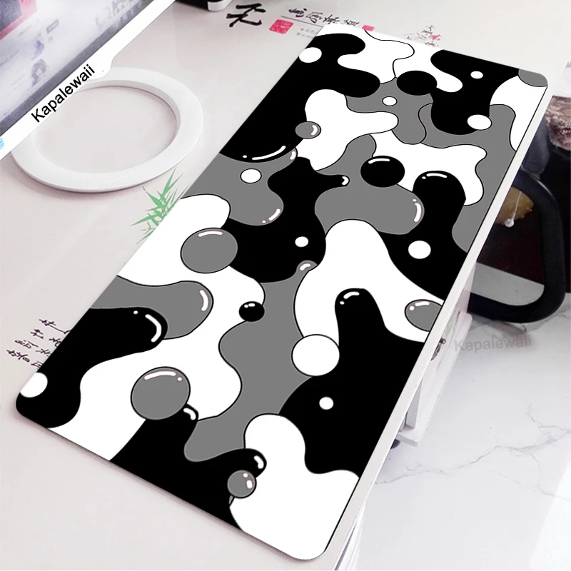 Tapis Souris RGB XXL 800x300mm - Motif Fleurs Cerisier - 14 Modes LED - Surface Imperméable
