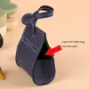 PU Leather Dog Poop Bag Dispenser Solid Color Portable Dog Waste Bag Cover Hangable Puppy Garbage Bags Holder