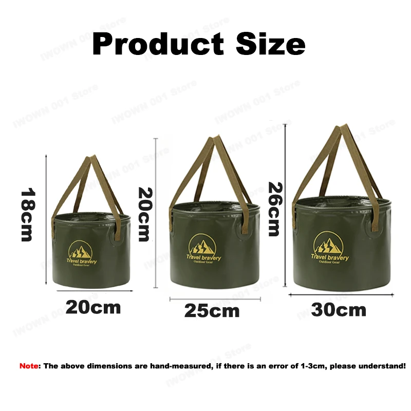 5L/10L/20L Foldable Bucket Waterproof Folding Sink Portable Car Wash Bucket Multifunctional Folding Water Storage
