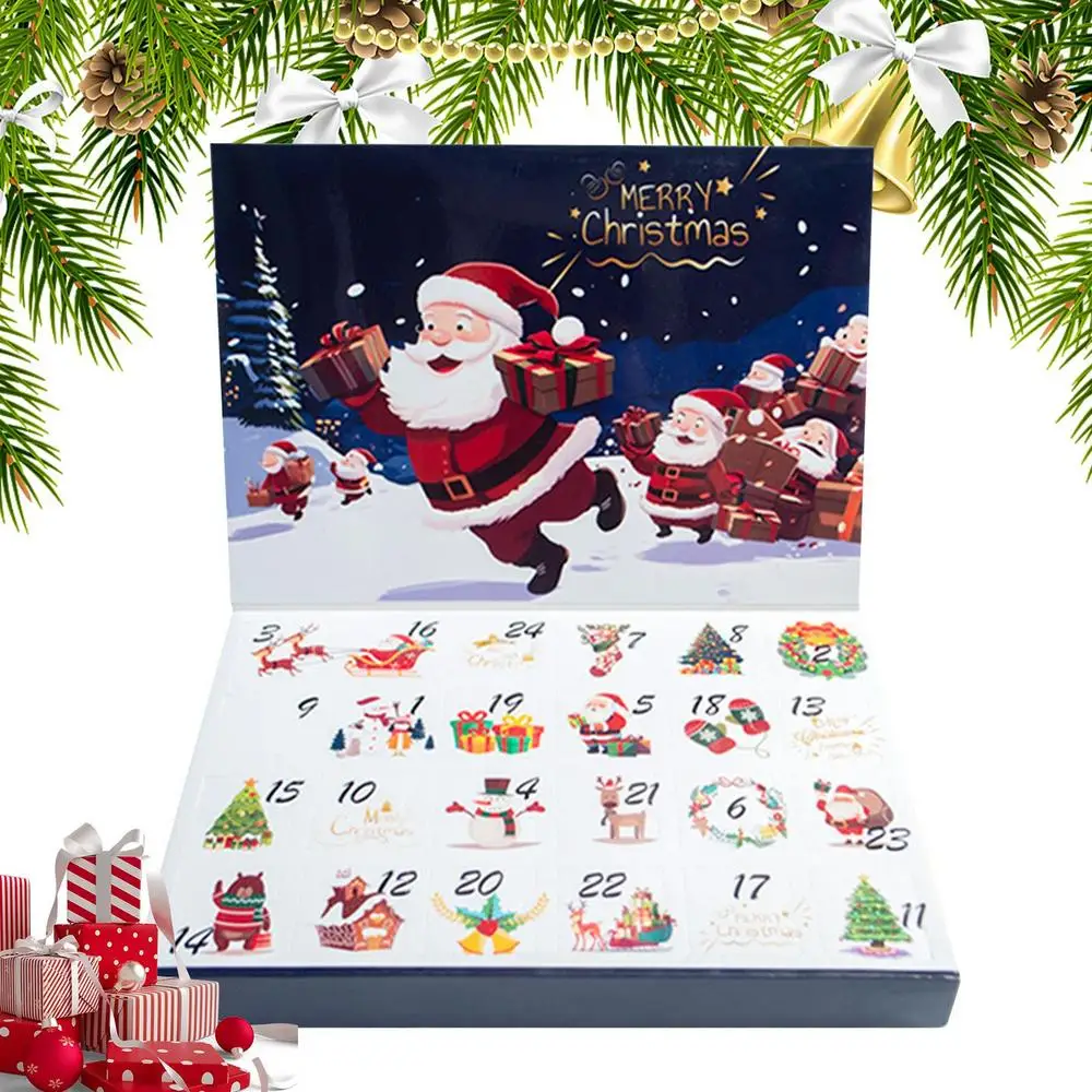 Description Picture 2 of itemDIY Fillable Christmas Advent Calendar Boxes 24 Days Empty Countdown Advent Gift Boxes Festival Calendar Box