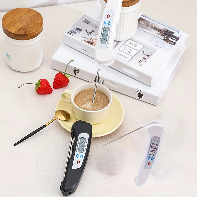 Foldable Instant Read Meat Thermometer Magnetic Stainless Steel Kitchen Food Probe Water Cooking BBQ Digital Meat Thermometer 3