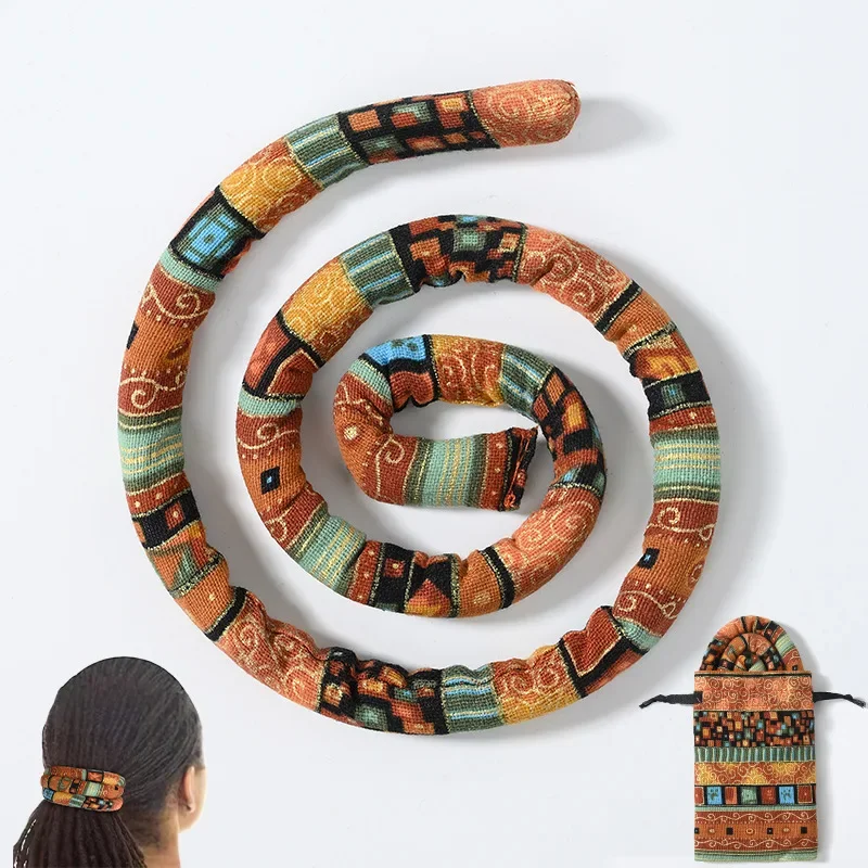 Hair Accessories Bendable Hair Bands Ethnic Style Hair Ropes Ties Horsetail Headband Colorful Dreadlocks Long Ponytail Hairpin 6