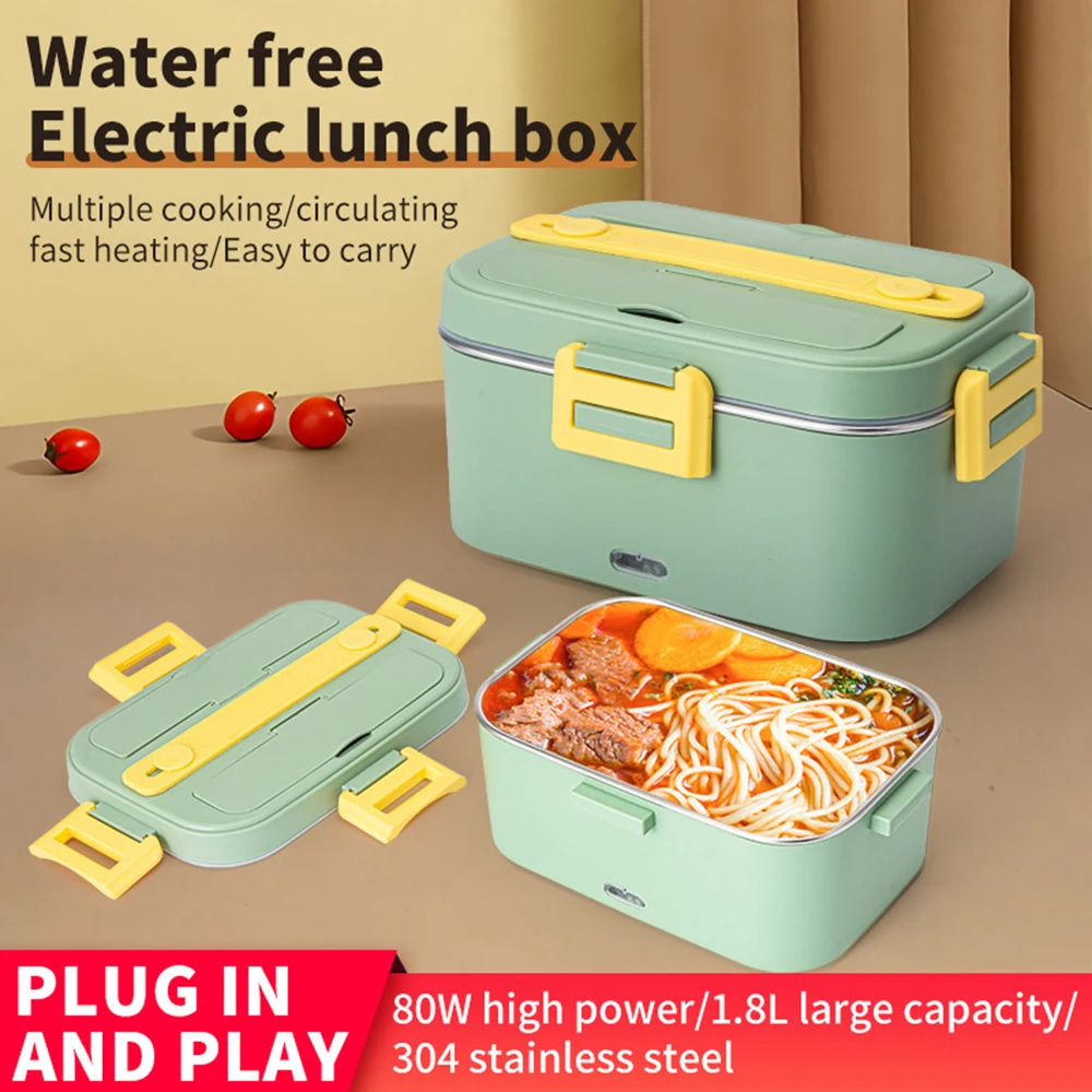 1.8-Litre Electric Lunch Box Food Heater Upgraded 75W Leakproof 2-in-1  Portable Food Warmer Lunch Box for Car & Home - AliExpress