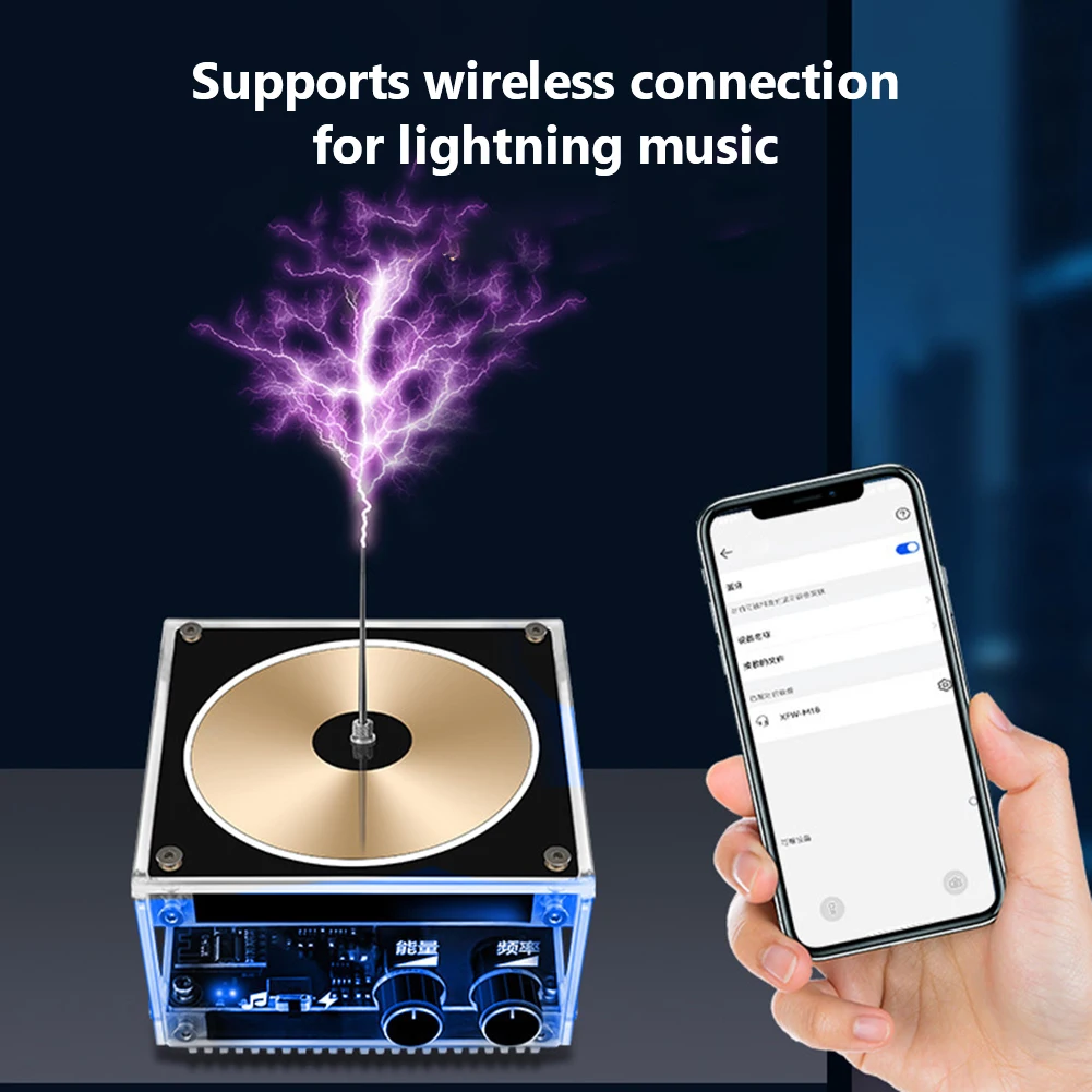 BLUETOOTH MUSICA TESLA Bobina Arco Bobina Plasma Altoparlante Trasmissione Wireless EUR 38,94