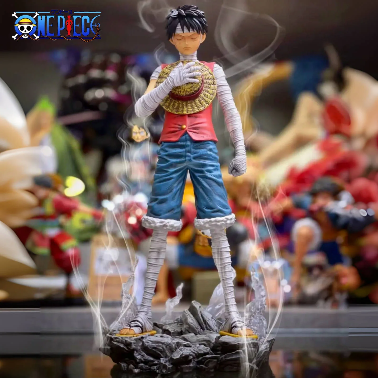 One Piece 3D2Y Marineford Arc Luffy Mourning Statue Anime