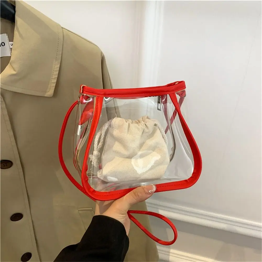 Transparente Umhängetasche täglich kleine Süßigkeiten Farbe klar Gelee Tasche PVC Umhängetasche Frauen Mädchen – Detail 24