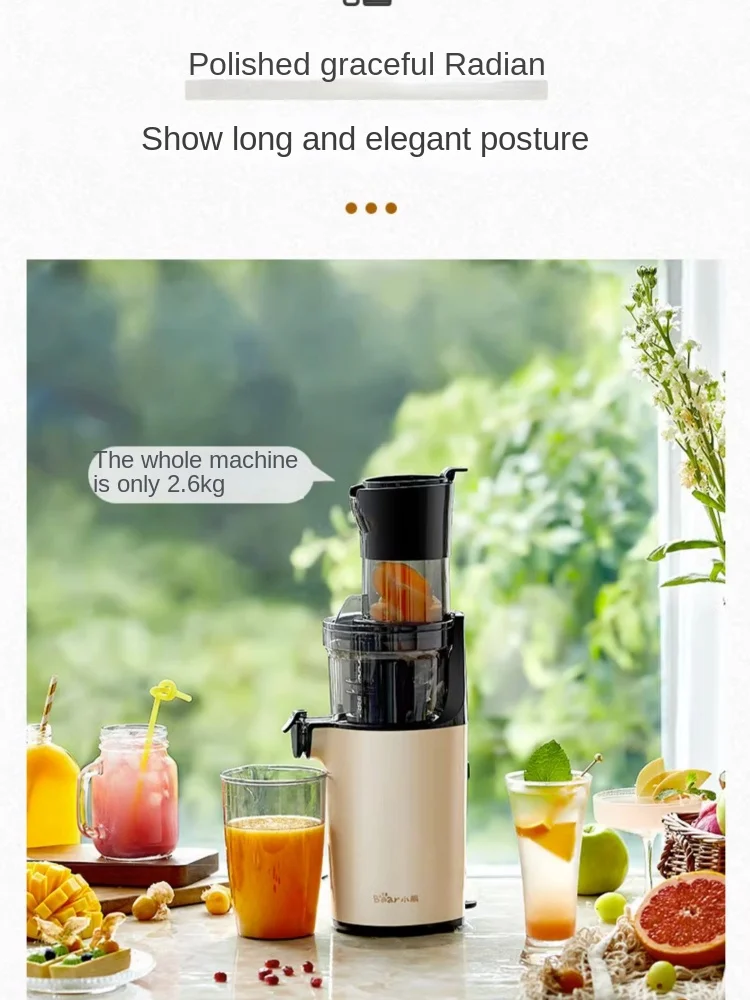 Bear Large Diameter Juicer Small Electric Juicer Separation of Juice and Residue Household Small Automatic Juice Extractor 2