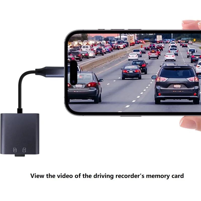 USB C SD Card Reader Adapter Type C Micro SD Memory Card Reader for TF Micro SDXC SDHC Compatible with iPhone 15/16 Galaxy memory card reader
