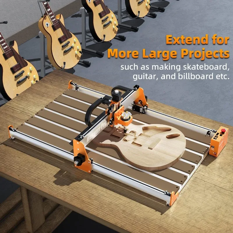 FoxAlien 4080 Extension Kit Upgraded Hybrid Spoilboard Masuter Pro CNC Router Machine Working Area Extend (15.75" x 31.5", X-Y)