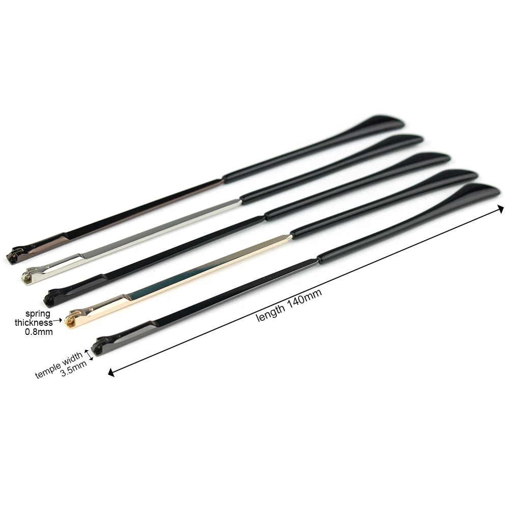 1 paar 3,5mm Breite Frühling Metall Brillen Brillen Tempel Bein Mit Spitze Optische Rahmen Reparatur Teile Nr. 3034 – Detail 5
