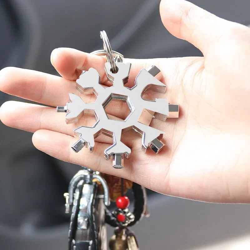 Multifunctional Snowflake Wrench Tool Steel Octagonal Hexagon Portable 18 in One Mini Universal multi function tool