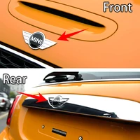 3D ABS For Mini Car Front Hood Bonnet Emblem Rear Tail Bumper Trunk Sticker Badge For R50 R52 R54 R53 R56 R58 R59 R60 F55 Cooper 5