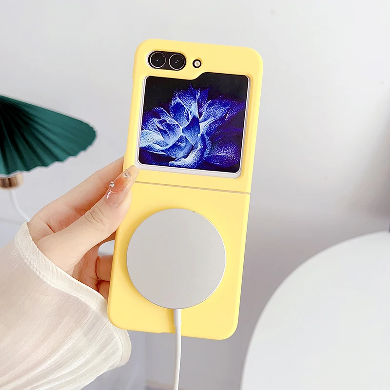 Magnetic Solid Color Wireless Charging Case Cover