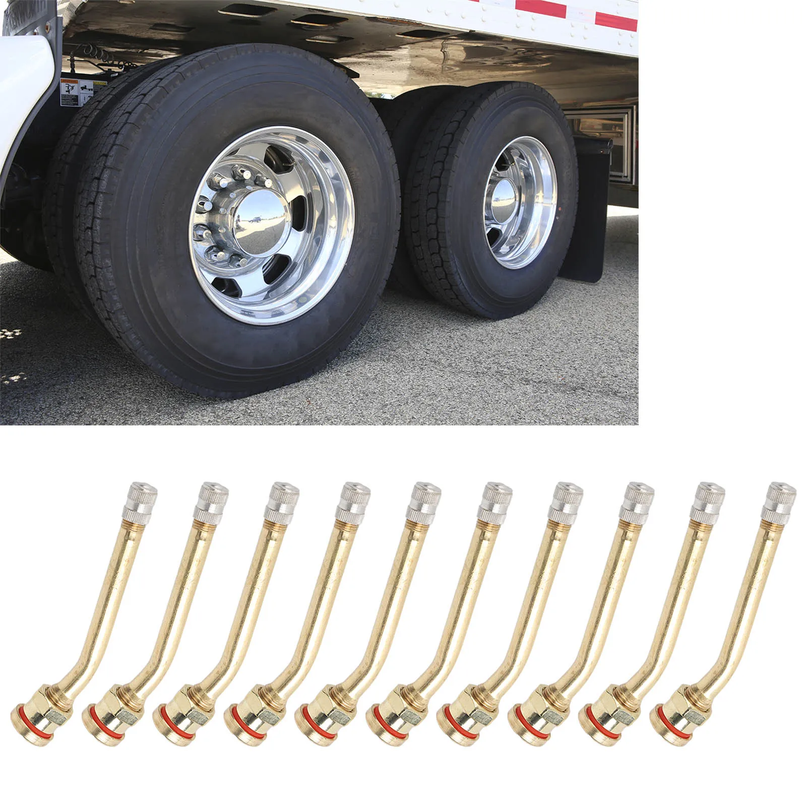 20PCS 타이어 밸브 줄기 구리 우수한 씰링 용량 트럭 트레일러 RV Weeder에 대한 녹 방지