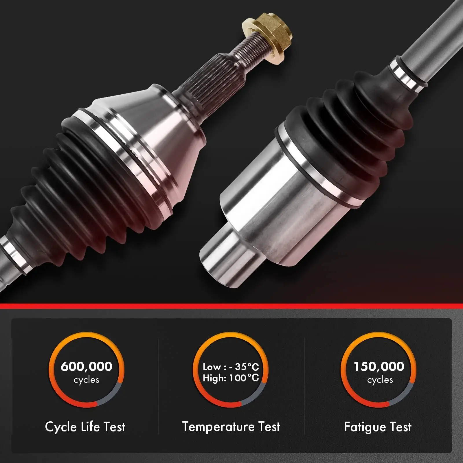 CV Axle Shaft Assembly For Honda Accord 2008-2012 V6 3.5L Auto Trans Front Right 66-4255, 664255, 44305TA1A00