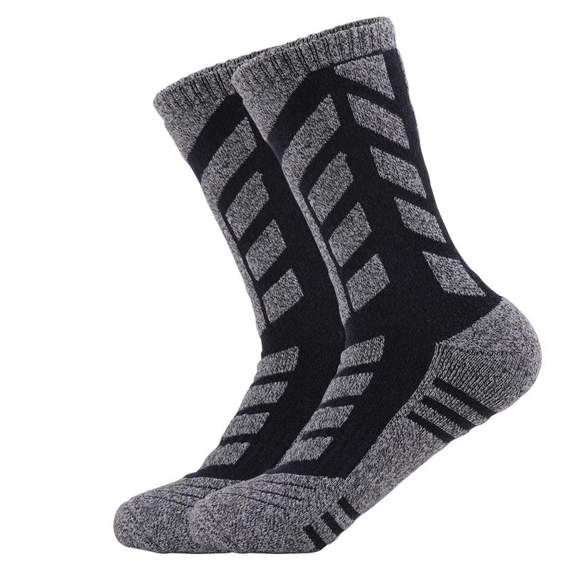 Socks Winter Skiing Sports Thermal Men Outdoor Trekking Hiking Thermosocks Non-Slip Thick Bottom Casual Cycling Socks EU 39
