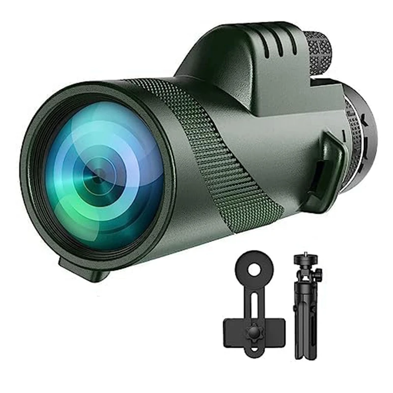 

Монокулярный телескоп 80X100, монокулярный портативный телескоп для взрослых, Компактный Монокуляр для адаптера смартфона, со штативом