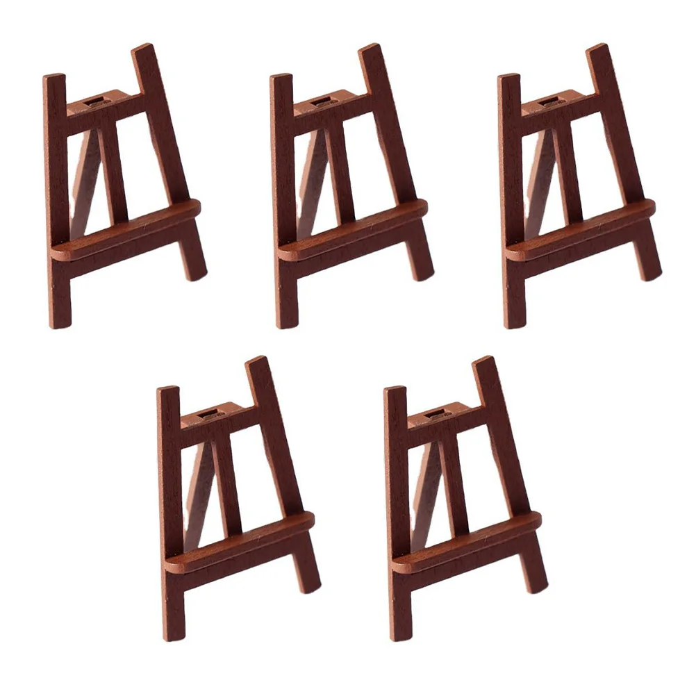 

5 Pcs Mini Easel Model Miniature Ornament Blackboard Photo Stand Micro Landscaping Decoration Furniture Toy Room